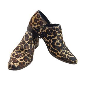 Johnston & Murphy Animal‎ Leopard Print Horse Hair Chukka Boots Booties Sz 8